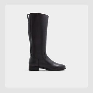 Aldo Women's Black Leather Wicoenitall Riding Boot
